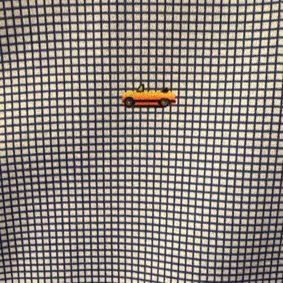 Blue Embroidered Men's Casual Shirt - Picture 5 of 7